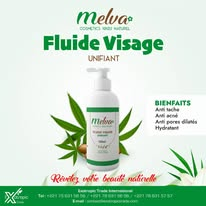 Fluide visage hydratant léger naturel Melva Cosmetics